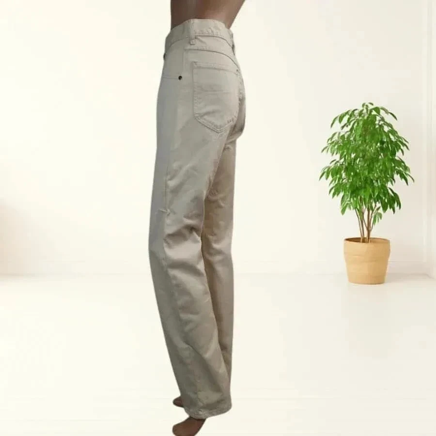 Jeans vintage y2k LEE - corte reto - cintura alta - 100% algodão - creme - novo T36 – photo 7